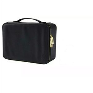 YSL Black Faux Leather Travel Makeup Case